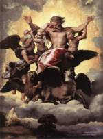 Raffael - Bilder Gemälde - Die Vision des heiligen Ezechiel