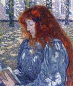 Theo van Rysselberghe  - Bilder Gemälde - Woman Reading
