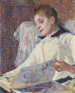 Theo van Rysselberghe  - Bilder Gemälde - Young Lady Reading