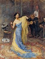 Max Slevogt - Bilder Gemälde - Bildnis der Tänzerin Marietta di Rigardo