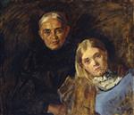 Max Slevogt - Bilder Gemälde - Frau Voll mit Tochter