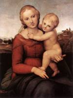 Raffael - Bilder Gemälde - Madonna mit Kind