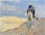 Max Slevogt  - Bilder Gemälde - Sandsturm in der Libyschen Wüste