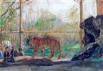 Max Slevogt  - Bilder Gemälde - Tiger im Zoo