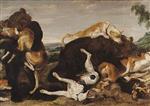 Frans Snyders - Bilder Gemälde - A Bear Hunt
