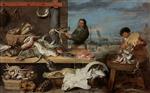 Frans Snyders  - Bilder Gemälde - Fischmarkt