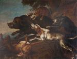 Frans Snyders  - Bilder Gemälde - Hounds Harassing a Wild Boar