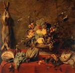 Frans Snyders  - Bilder Gemälde - Still Life of Fruit in a Basket