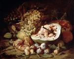 Frans Snyders  - Bilder Gemälde - Still Life of Fruit on a Ledge