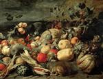 Frans Snyders  - Bilder Gemälde - Still Life of Fruits and Vegetables