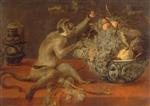 Frans Snyders  - Bilder Gemälde - Still Life with a Monkey