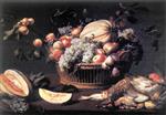 Frans Snyders  - Bilder Gemälde - Still Life with Basket of Fruit and Dead Birds