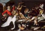 Frans Snyders  - Bilder Gemälde - Still Life with Dead Game, Fruit and Vegetables in a Market