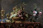 Frans Snyders  - Bilder Gemälde - Still Life with Fruit and Flowers