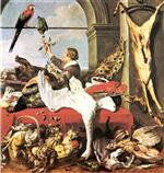 Frans Snyders  - Bilder Gemälde - Still life with game, poultry and fruit