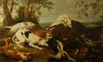 Frans Snyders  - Bilder Gemälde - The Boar Hunt