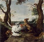 Frans Snyders  - Bilder Gemälde - Wolves Devouring a Horse