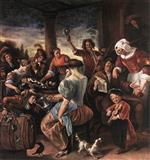 Jan Havicksz Steen - Bilder Gemälde - A Merry Party