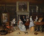 Bild:Fantasy Interior with Jan Steen and the Family of Gerrit Schouten