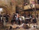 Jan Havicksz Steen - Bilder Gemälde - Feast of the Chamber of Rhetoricians near a Town Gate