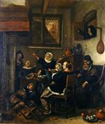 Jan Havicksz Steen  - Bilder Gemälde - Interior scene