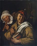 Jan Havicksz Steen  - Bilder Gemälde - Interior with Three Figures