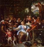 Jan Havicksz Steen  - Bilder Gemälde - Merry Company on a Terrace