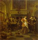 Jan Havicksz Steen  - Bilder Gemälde - Tavern Scene