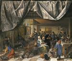 Jan Havicksz Steen  - Bilder Gemälde - The Brewery of Jan Steen