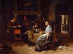 Jan Havicksz Steen  - Bilder Gemälde - The Cardplayers