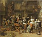 Jan Havicksz Steen  - Bilder Gemälde - The Christening Feast
