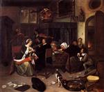 Jan Havicksz Steen  - Bilder Gemälde - The Dissolute Household