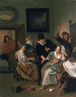 Jan Havicksz Steen  - Bilder Gemälde - The Doctor's Visit