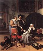 Jan Havicksz Steen  - Bilder Gemälde - The Doctor's Visit