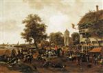 Jan Havicksz Steen  - Bilder Gemälde - The Fair at Oegstgeest