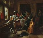 Jan Havicksz Steen  - Bilder Gemälde - The Family Concert