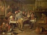 Jan Havicksz Steen  - Bilder Gemälde - The Fat Kitchen