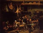 Jan Havicksz Steen  - Bilder Gemälde - The Fat Kitchen