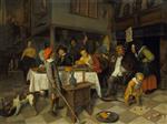 Jan Havicksz Steen  - Bilder Gemälde - The King of Drinks