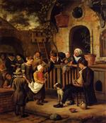 Jan Havicksz Steen  - Bilder Gemälde - The Little Alms Collector