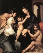 Raffael - Bilder Gemälde - Madonna mit dem Fensterrahmen