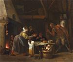 Jan Havicksz Steen  - Bilder Gemälde - The Peasants and the Satyr