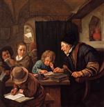 Jan Havicksz Steen  - Bilder Gemälde - The Severe Teacher