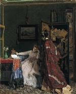 Alfred Emile Stevens - Bilder Gemälde - Der Besuch