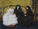 Alfred Emile Stevens - Bilder Gemälde - Der Kondolenzbesuch