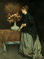 Alfred Emile Stevens  - Bilder Gemälde - Herbstblumen