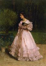 Alfred Emile Stevens  - Bilder Gemälde - In the Garden