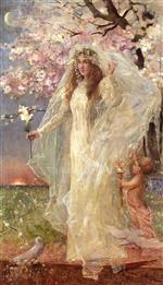 Alfred Emile Stevens  - Bilder Gemälde - L'Amore et l'hymenee
