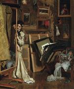 Alfred Emile Stevens  - Bilder Gemälde - La Psyche
