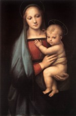 Raffael  - Bilder Gemälde - Madonna del granduca
